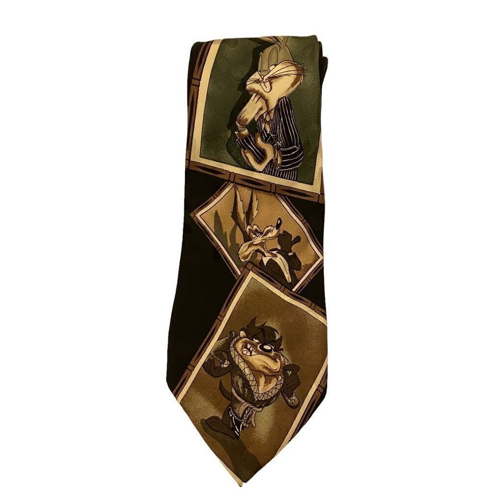 Looney Toons Mania Vintage 1995 Bugs Bunny and Friends Tie‎